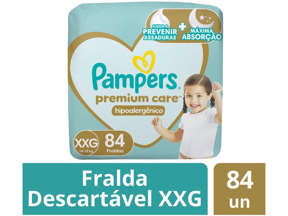 Fralda Pampers Premium Care Diurna e Noturna XXG 14 a 18kg 84 Unidades - 2