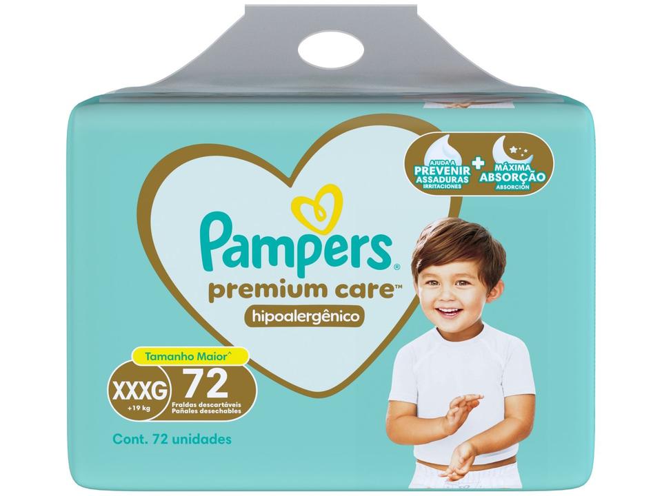 Fralda Pampers Premium Care Diurna e Noturna XXG 19kg 72 Unidades - 11