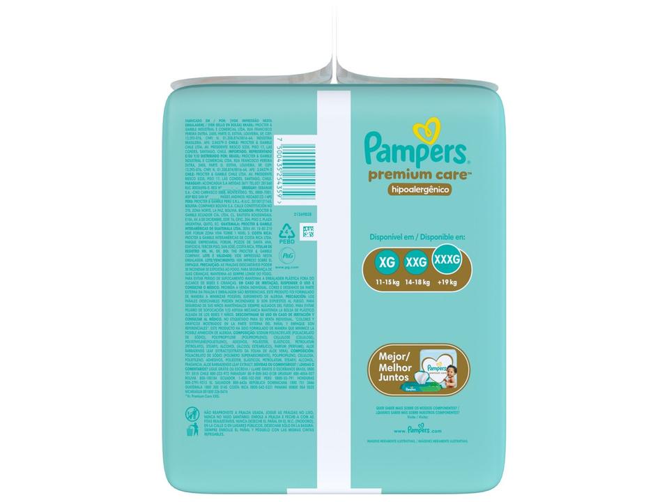 Fralda Pampers Premium Care Diurna e Noturna XXG 19kg 72 Unidades - 13