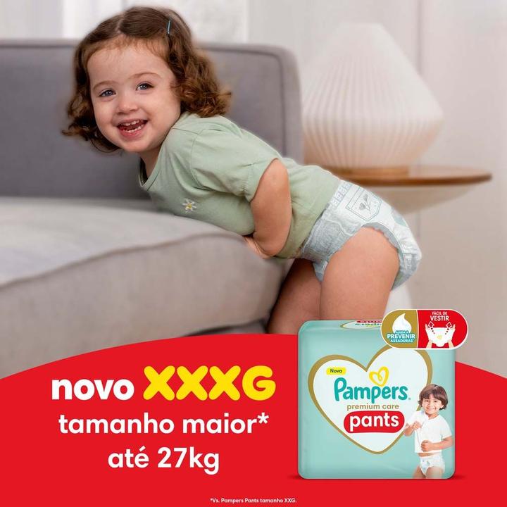 Fralda Pampers Premium Care Pants Tamanho XXG (18-27Kg) 54 Unidades - 3