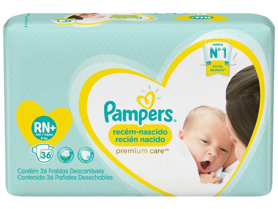 Fralda Pampers Premium Care RN+ Até 6kg 36 Unidades - 11