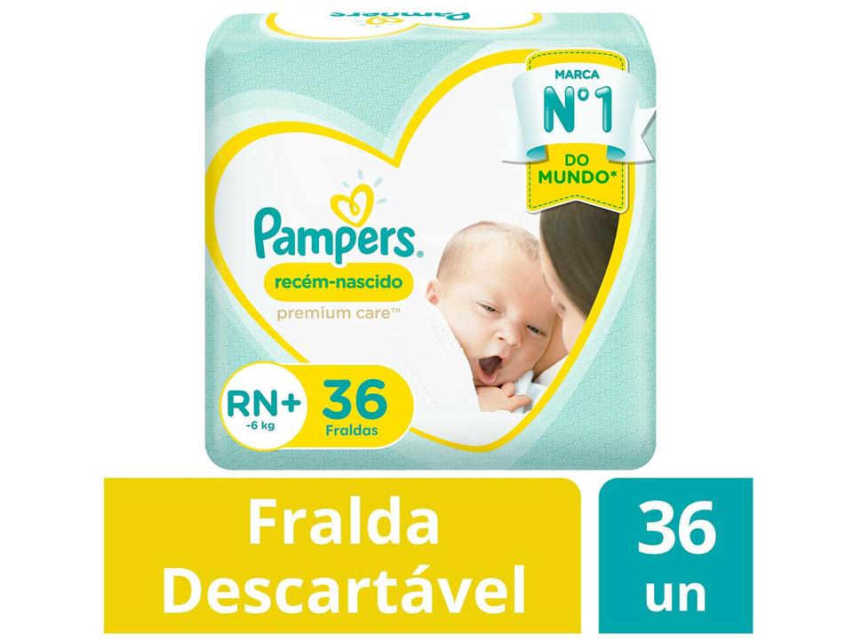 Fralda Pampers Premium Care RN+ - Até 6kg 36 Unidades - 1