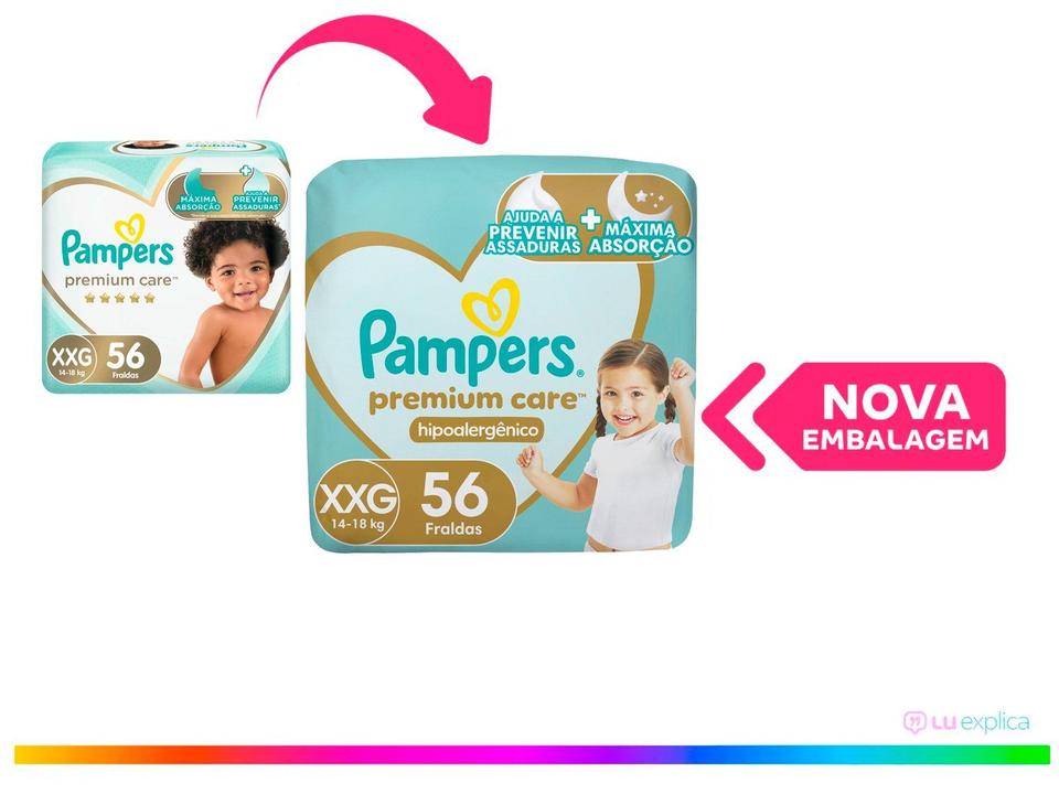 Fralda Pampers Premium Care XXG + de 14kg - 1