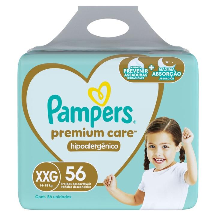 Fralda Pampers Premium Care XXG + de 14kg 56 Unidades - 9