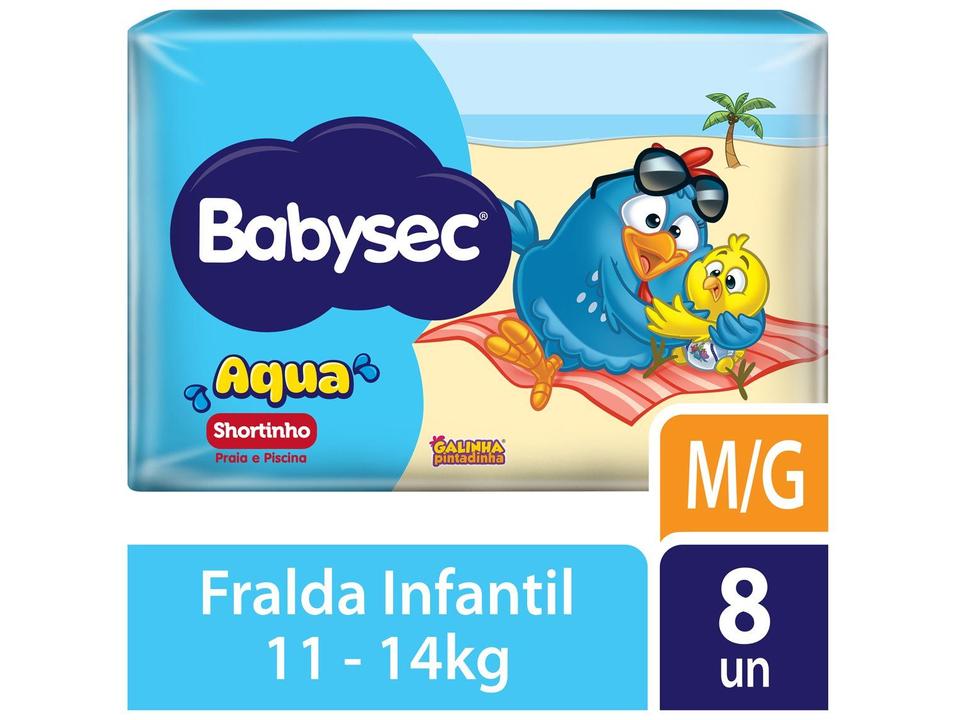 Fralda para Piscina Descartável Babysec Galinha Pintadinha Aqua M/G 11 a 14kg 8 Unidades - 1