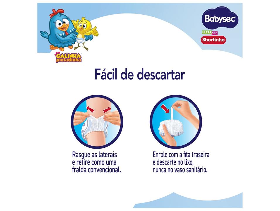 Fralda Shortinho BabySec UltraSec XXXG 19kg 16 Unidades - 4