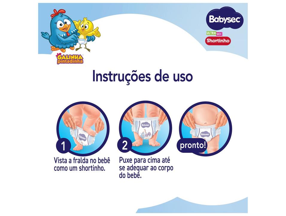 Fralda Shortinho BabySec UltraSec XXXG 19kg 16 Unidades - 3
