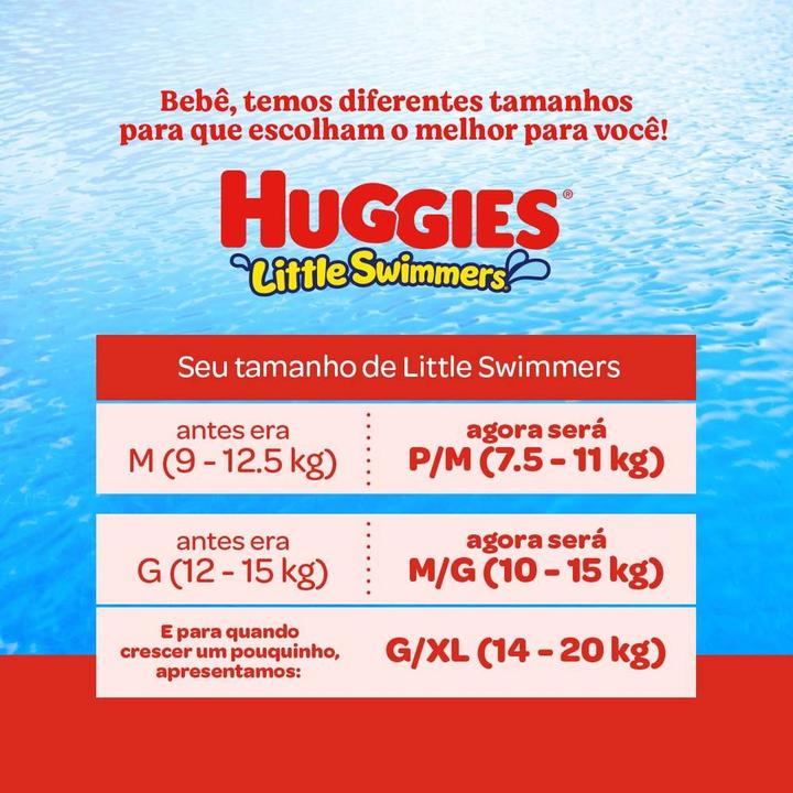 Fralda Shortinho Huggies Little Swimmers P/M 7,5 a 12,5kg 11 Unidades - 5