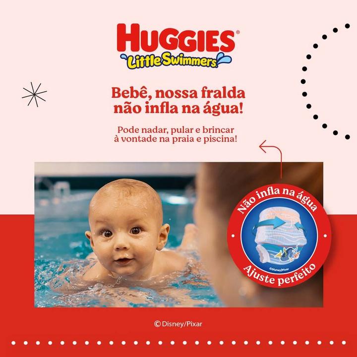 Fralda Shortinho Huggies Little Swimmers P/M 7,5 a 12,5kg 11 Unidades - 3