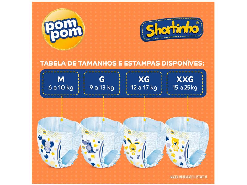 Fralda Shortinho Pom Pom Tam. G - 3