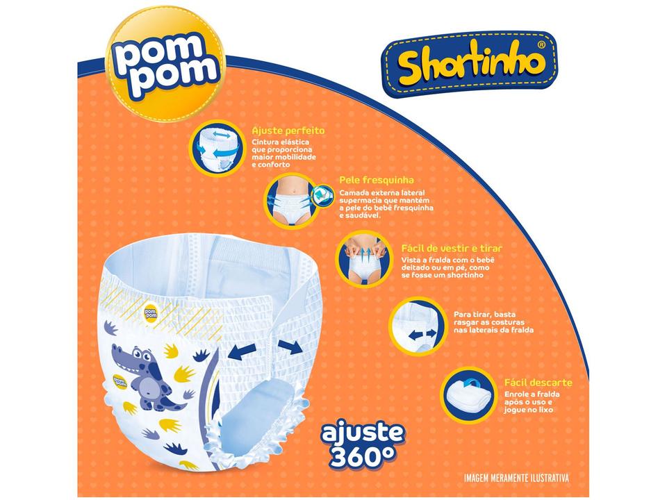 Fralda Shortinho Pom Pom Tam. M 6 a 10kg - 4