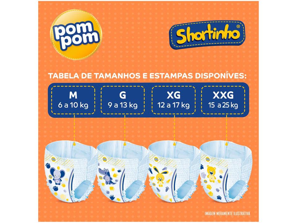 Fralda Shortinho Pom Pom Tam. M 6 a 10kg - 3