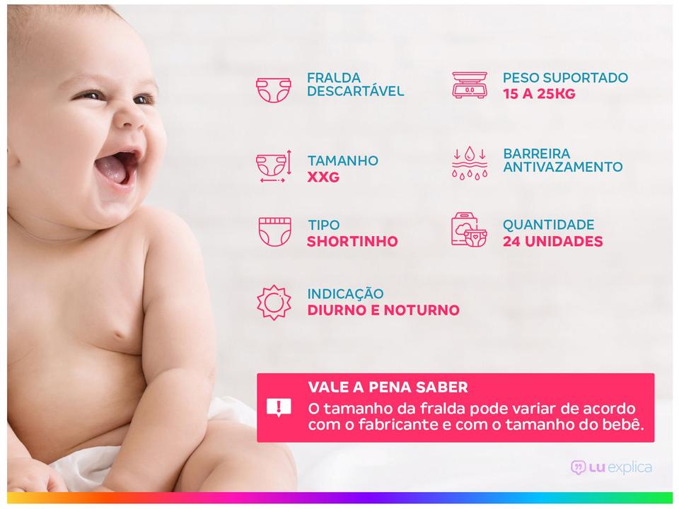 Fralda Shortinho Turma da Monica Baby Tam. XXG - 2