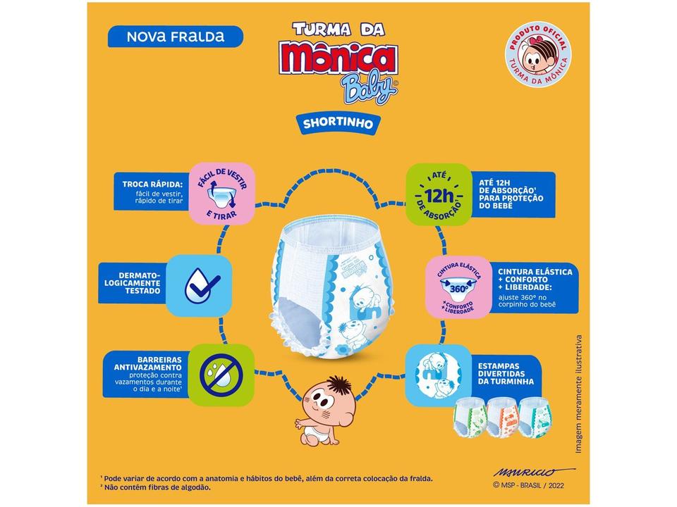 Fralda Shortinho Turma da Monica Baby Tam. XXG - 3