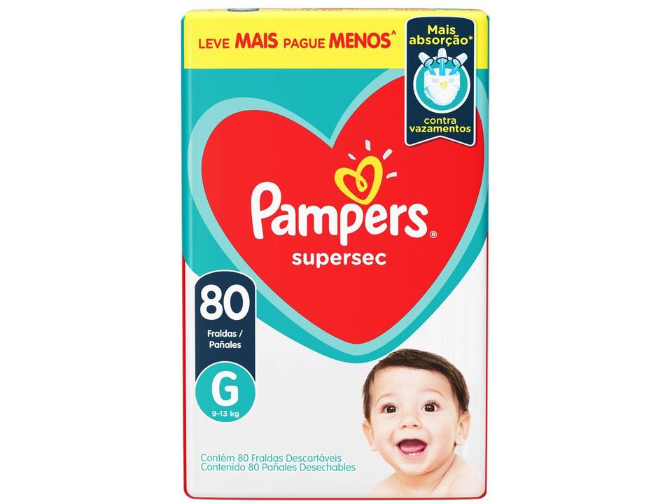 Fraldas Pampers Supersec Tam. G - 9