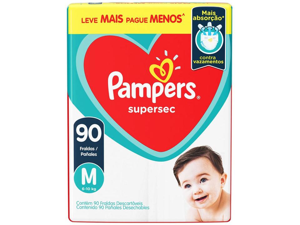 Fraldas Pampers Supersequinha Tam. M 6 a 10kg 90 Unidades - 9