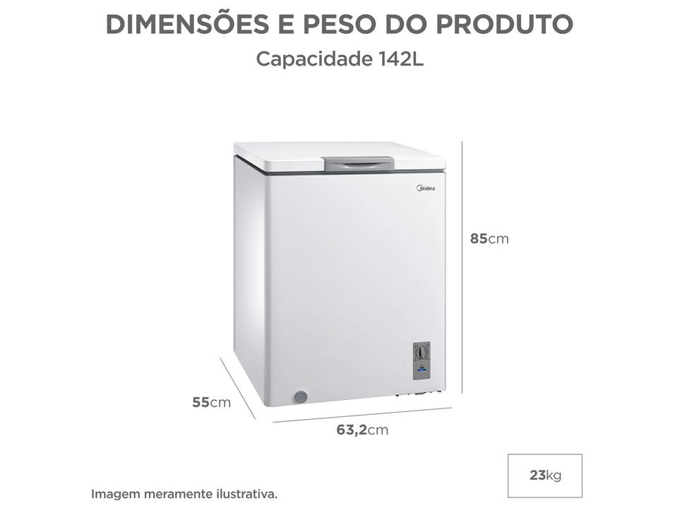 Freezer Horizontal Midea 1 Porta 142L Inverter MDRC207SFZ013 - 6