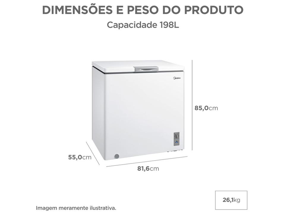 Freezer Horizontal Midea 1 Porta 198L Inverter MDRC280SFZ013 - 6
