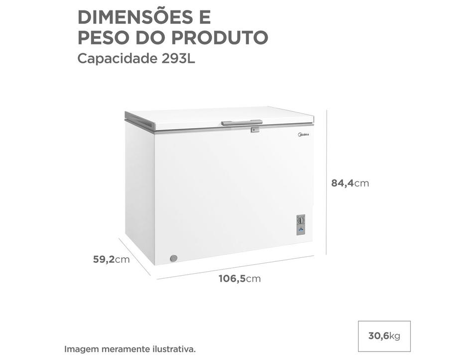 Freezer Horizontal Midea 1 Porta 293L Inverter MDRC411FZD013 - 5