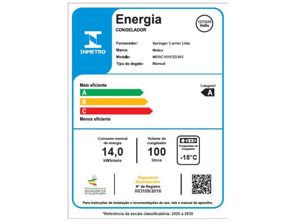 Freezer Horizontal Midea 100 Litros Inverter MDRC151FZD303 - 4