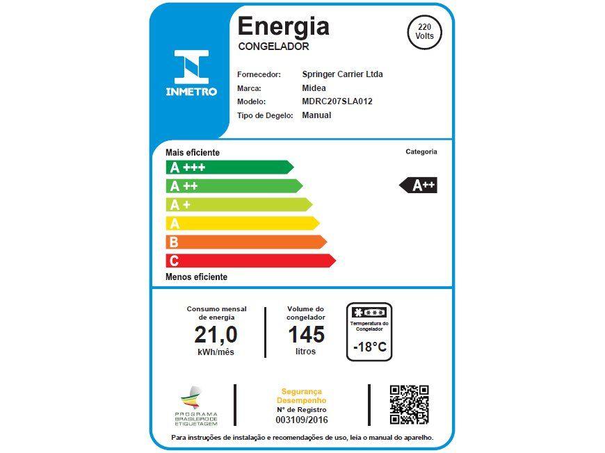 Freezer Horizontal Midea 145L MDRC207SLA012 - 9