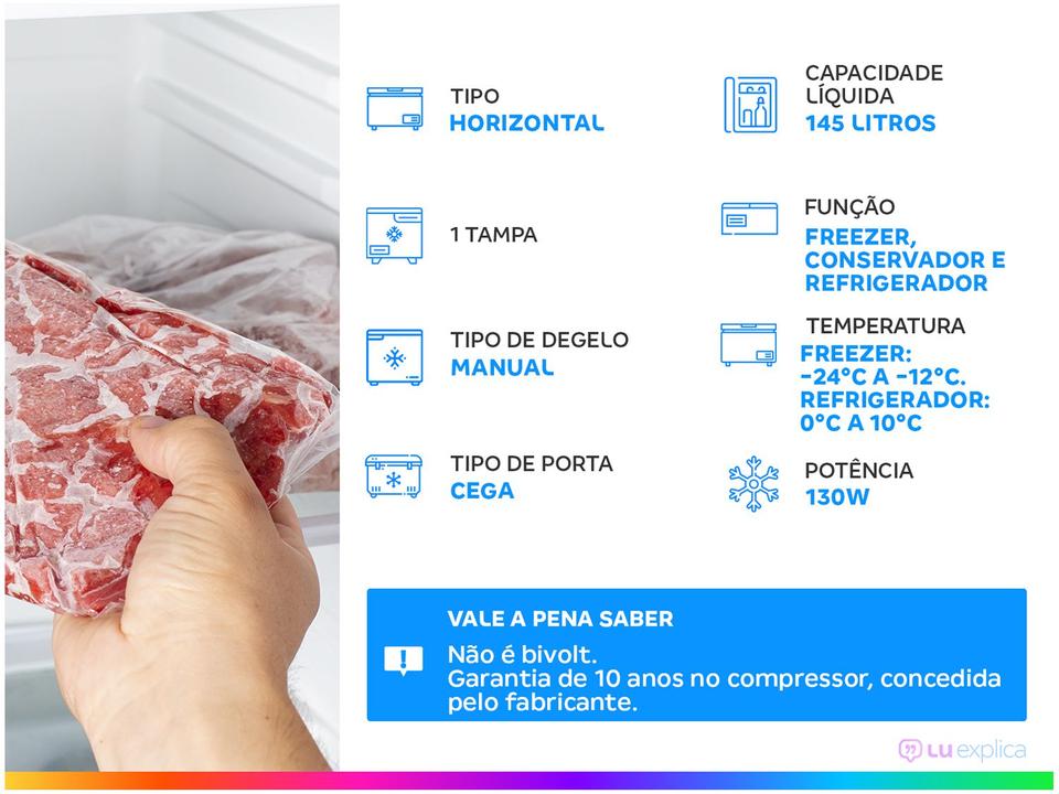 Freezer Horizontal Midea 145L MDRC207SLA012 - 1