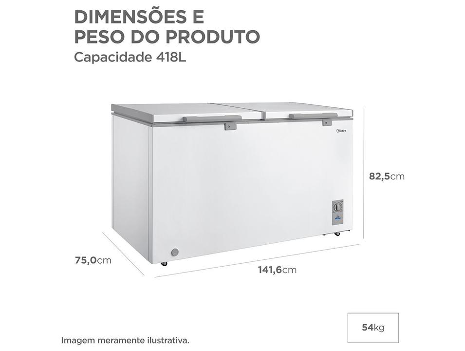Freezer Horizontal Midea 2 Portas 418L Inverter MDRC564FZD013 - 6