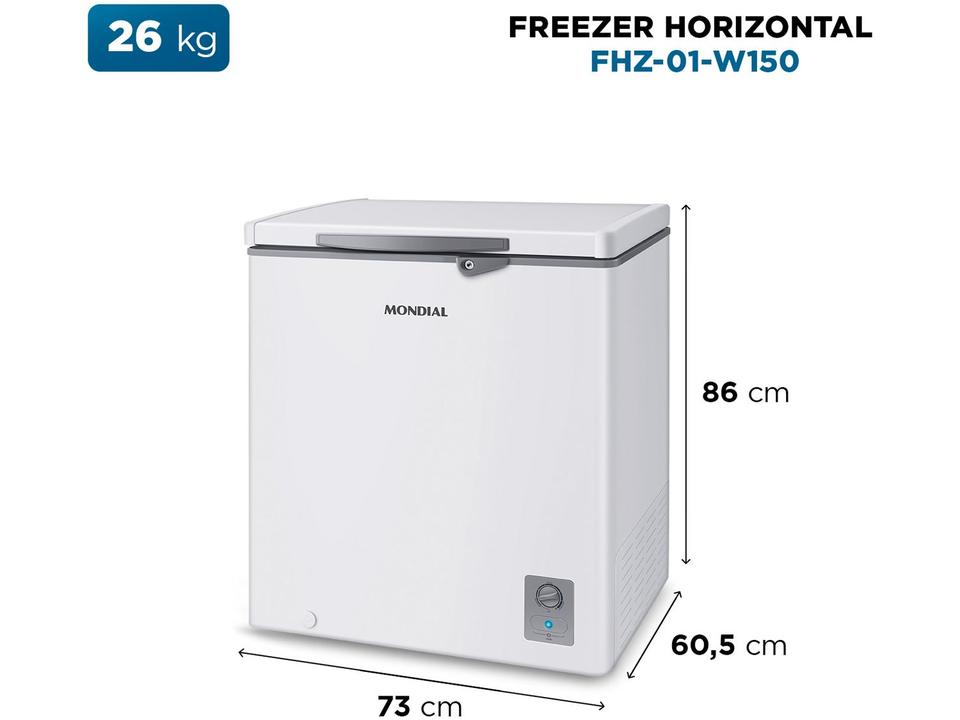 Freezer Horizontal Mondial 150L FHZ-01-W150 73111-01 - 6