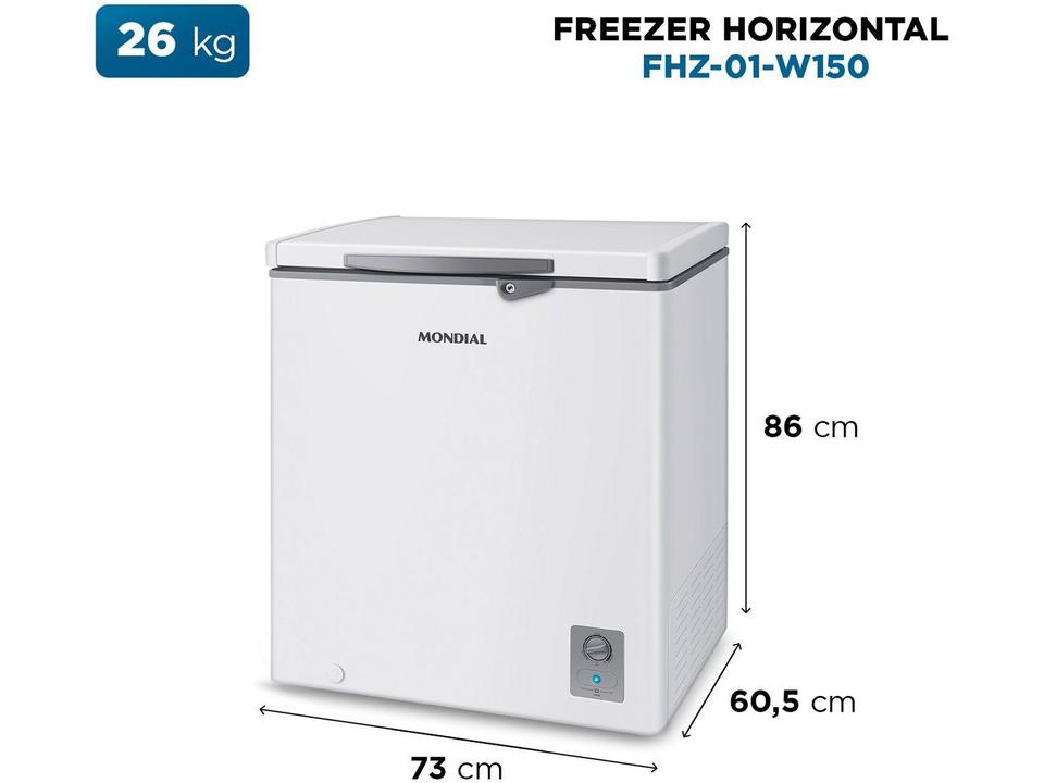 Freezer Horizontal Mondial 150L FHZ-01-W150 73111-01 - 6