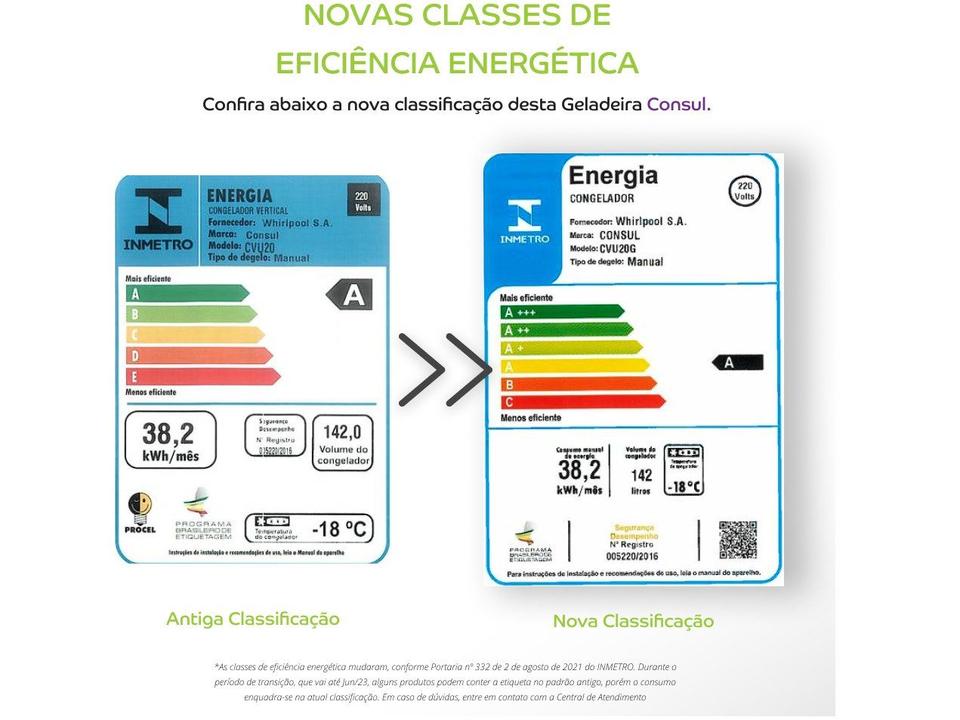 Freezer Vertical Consul 1 Porta 142L CVU20GB - 5