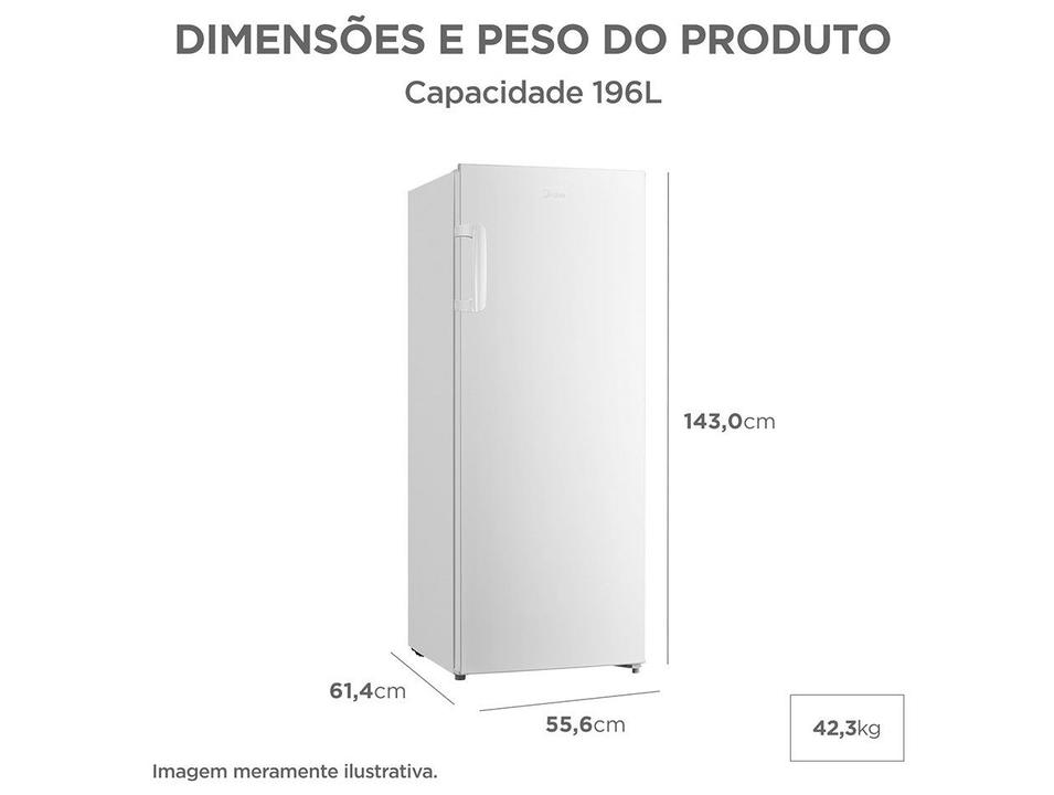 Freezer Vertical Midea 196L 1 Porta Inverter MDRU276FZA013 - 4