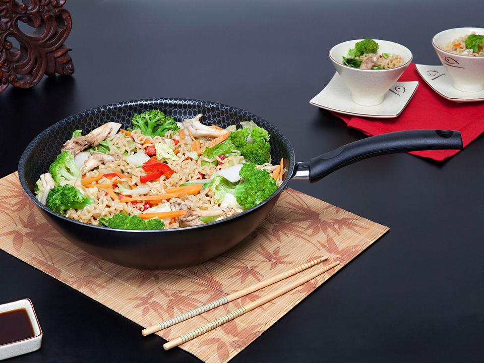 Frigideira Antiaderente Multiflon Alumínio Wok - 1