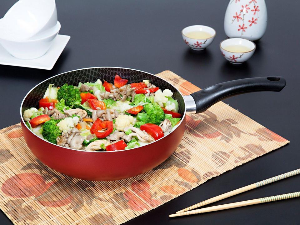Frigideira Antiaderente Multiflon Alumínio Wok - 1