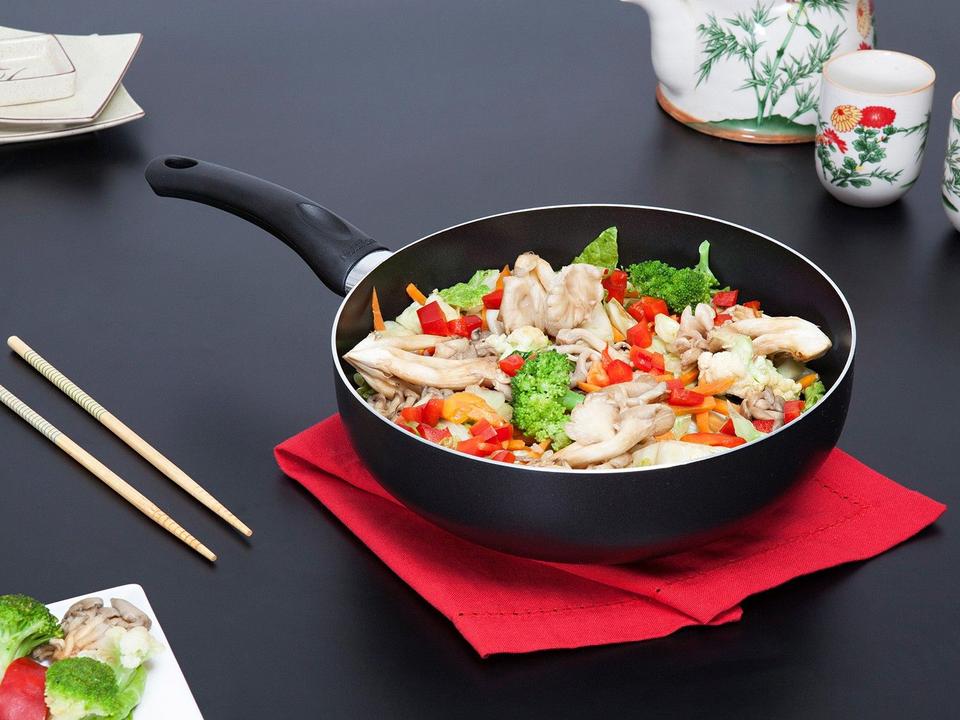 Frigideira Antiaderente Multiflon Alumínio Wok - 1