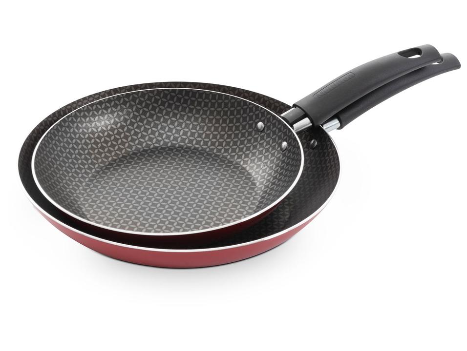 Frigideira Antiaderente Multiflon de Alumínio Gourmet Vermelho 16cm e 20cm - 1