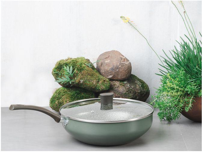 Frigideira Antiaderente Multiflon Wok de Alumínio Ekó Verde 28cm - 1
