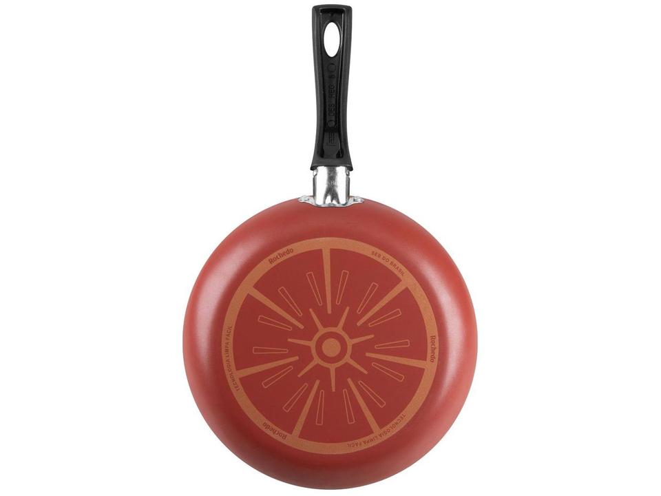 Frigideira Antiaderente Rochedo de Alumínio Facilita Vermelho 24cm - 8