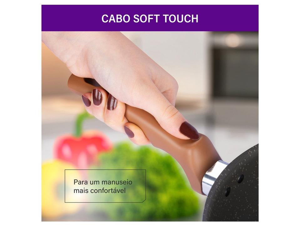 Frigideira Antiaderente Rochedo de Alumínio Natural Stone Cinza Claro 24cm - 5