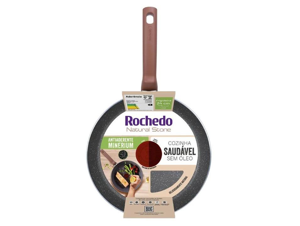 Frigideira Antiaderente Rochedo de Alumínio Natural Stone Cinza Claro 24cm - 9