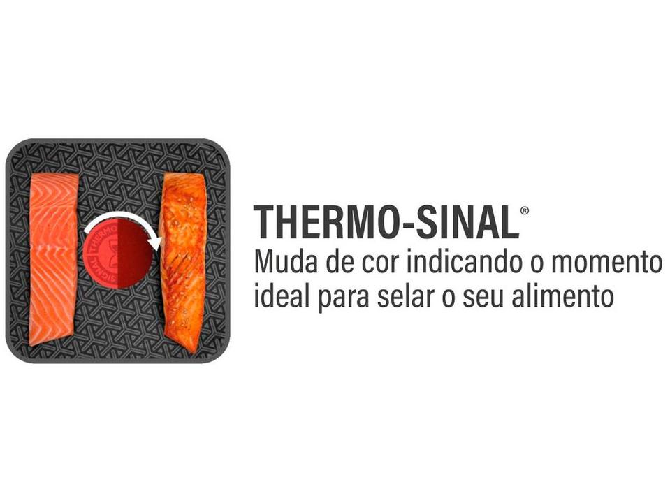 Frigideira Antiaderente Rochedo de Alumínio Rasa Robusta Grafite 30cm - 17