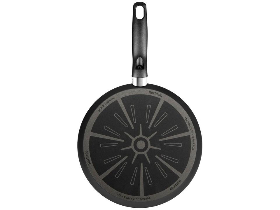 Frigideira Antiaderente Rochedo de Alumínio Rasa Robusta Grafite 30cm - 5