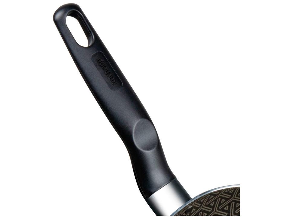 Frigideira Antiaderente Rochedo de Alumínio Rasa Robusta Grafite 30cm - 6