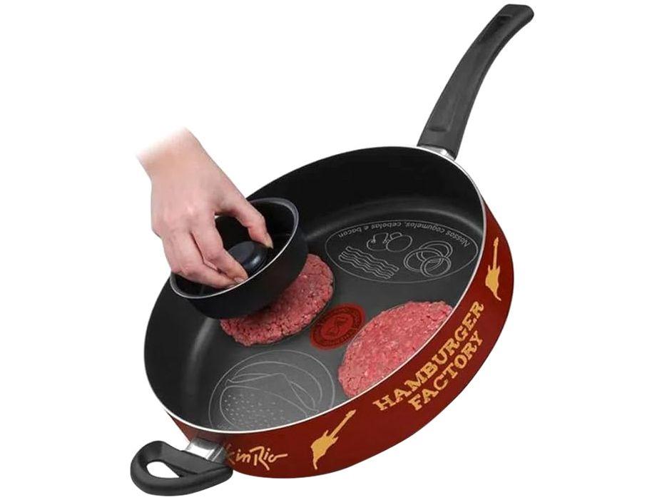 Frigideira Antiaderente Rochedo de Alumínio Rock In Rio Preta 28cm - 2