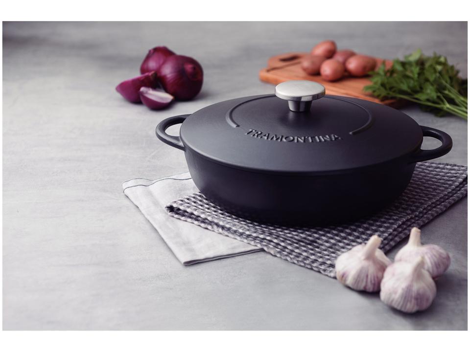Frigideira Antiaderente Tramontina com Tampa - 1