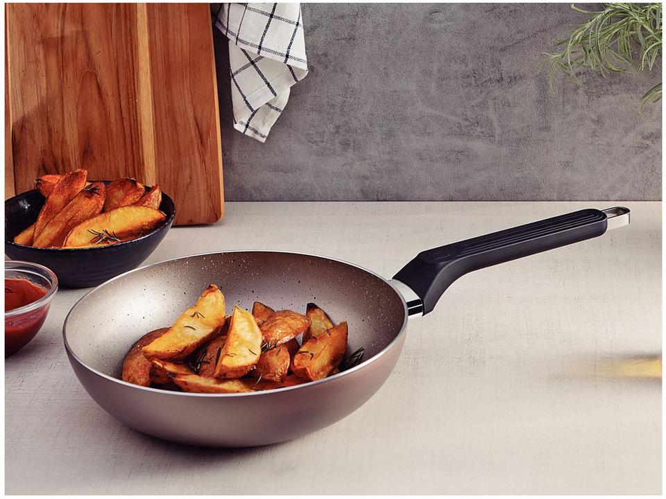 Frigideira Antiaderente Tramontina de Alumínio Milazzo Amêndoa 24cm - 1