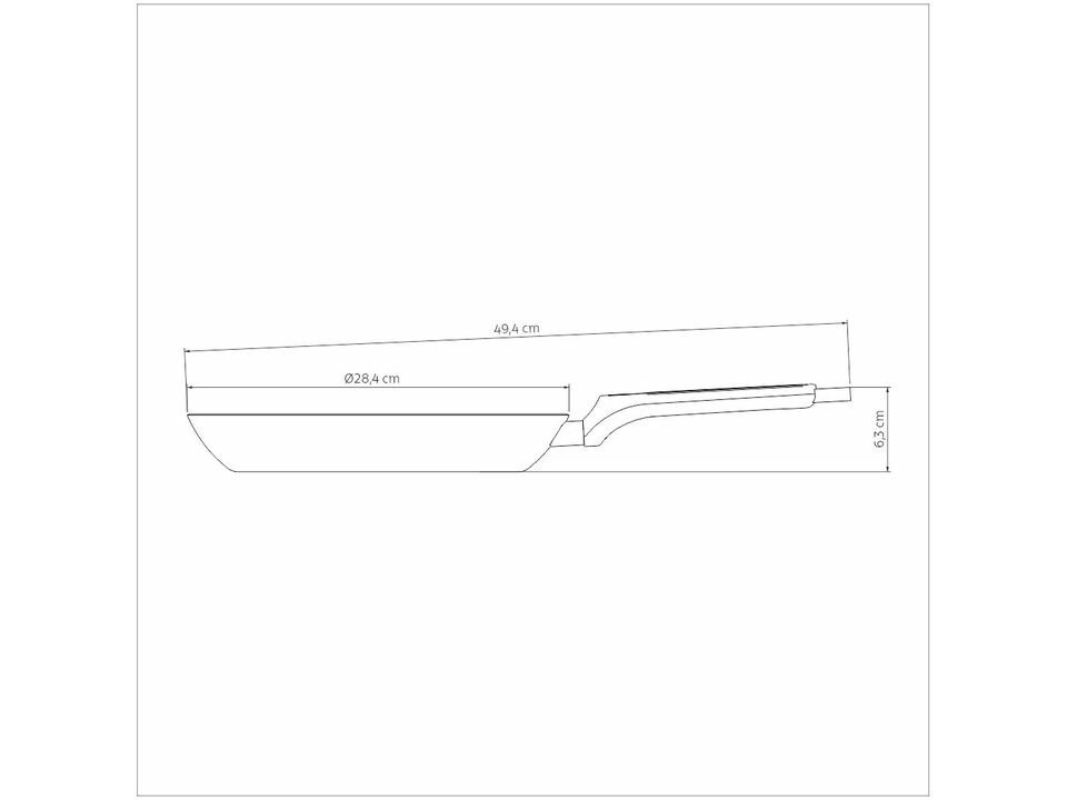 Frigideira Antiaderente Tramontina de Alumínio Milazzo Amêndoa 28cm - 4