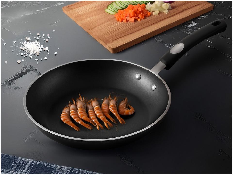 Frigideira Antiaderente Tramontina de Alumínio Mônaco Induction Preta 24cm - 1