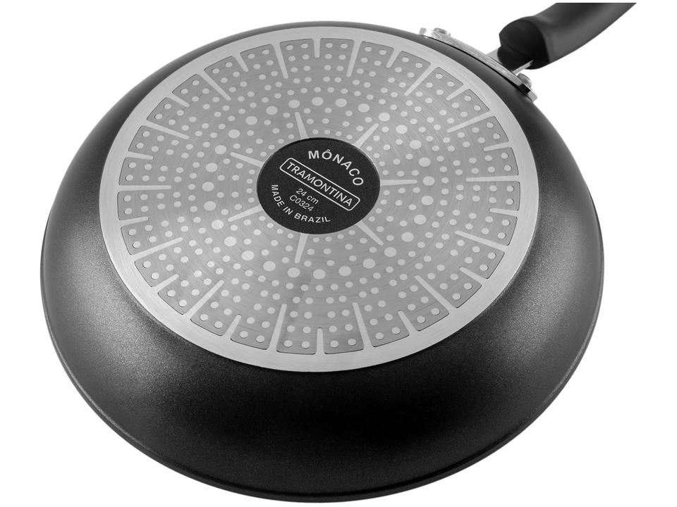 Frigideira Antiaderente Tramontina de Alumínio Mônaco Induction Preta 24cm - 2