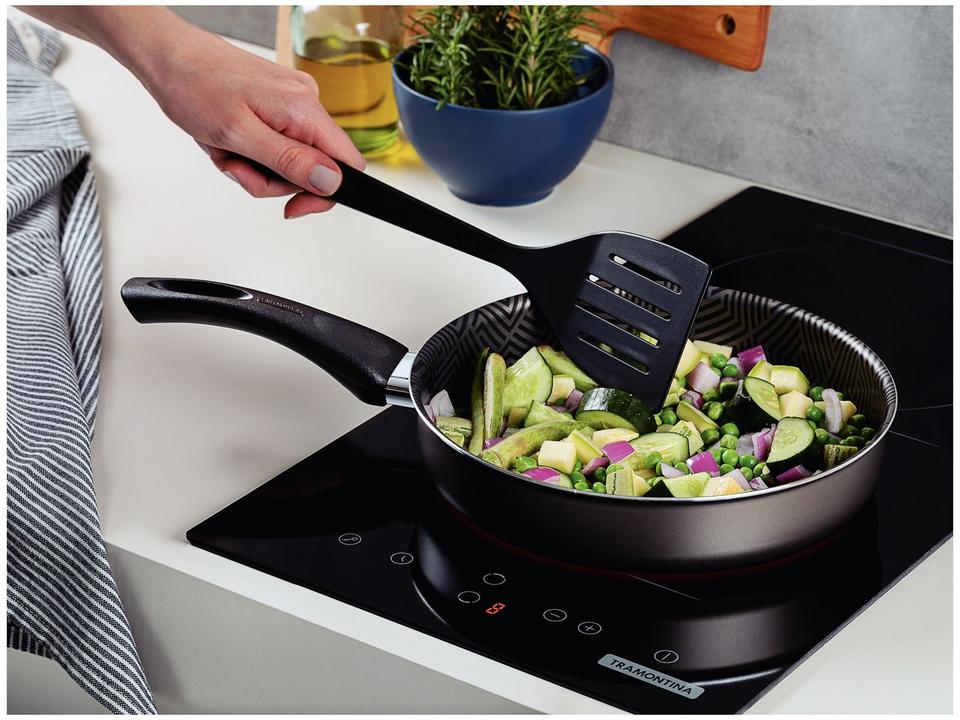 Frigideira Antiaderente Tramontina de Alumínio Paris Chumbo 22cm com Espátula - 1