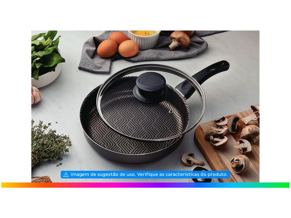 Frigideira Antiaderente Tramontina de Alumínio Paris Chumbo 24cm - 1